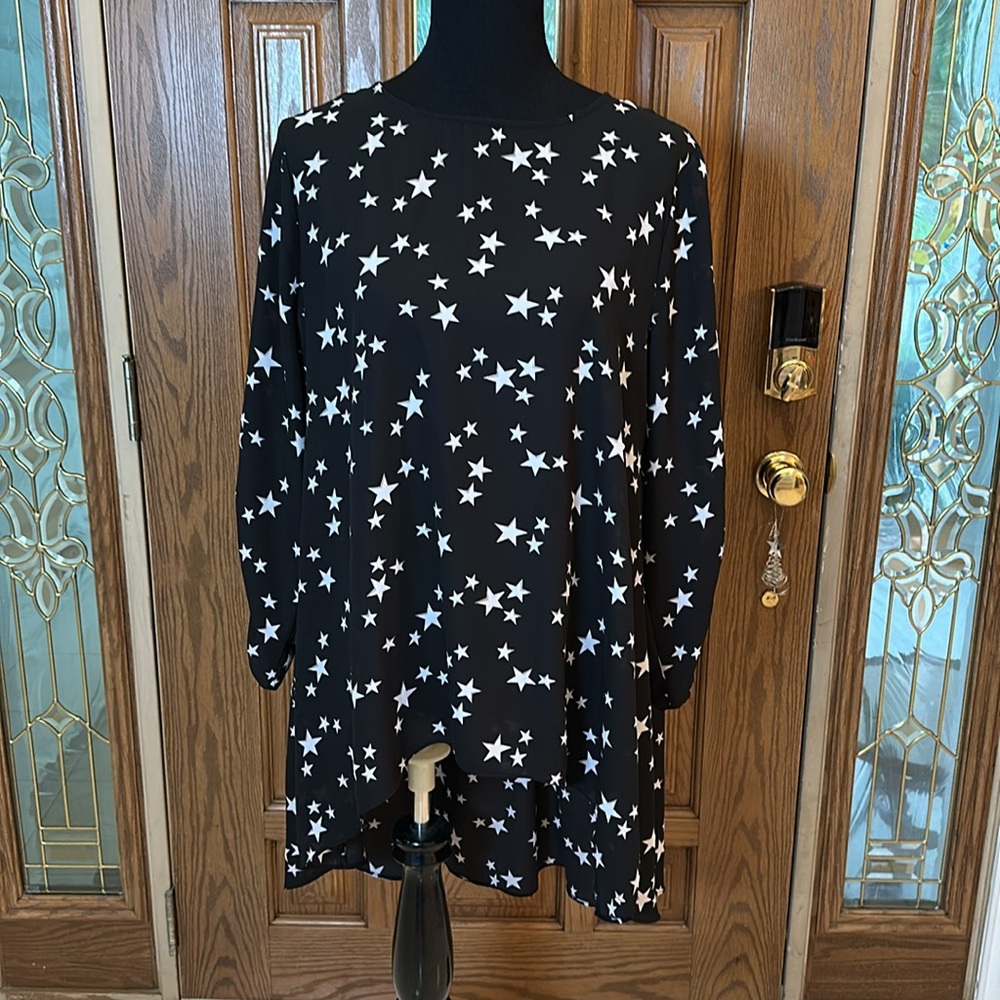 001 Cato Hi-Lo Sheer Top